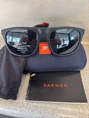 Kaenon Men's Polarized Sunglasses - Black with Red Accent